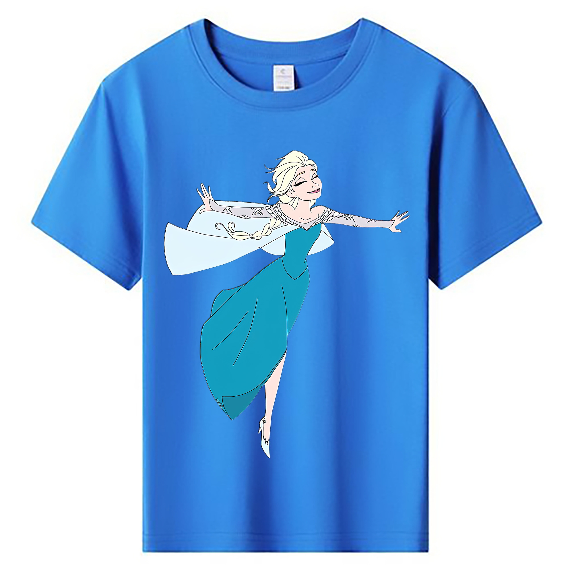 （画像用） アナと雪の女王 アンナ エルサ Frozen Anna Elsa 綿100％キッズTシャツ（フロントプリント）
